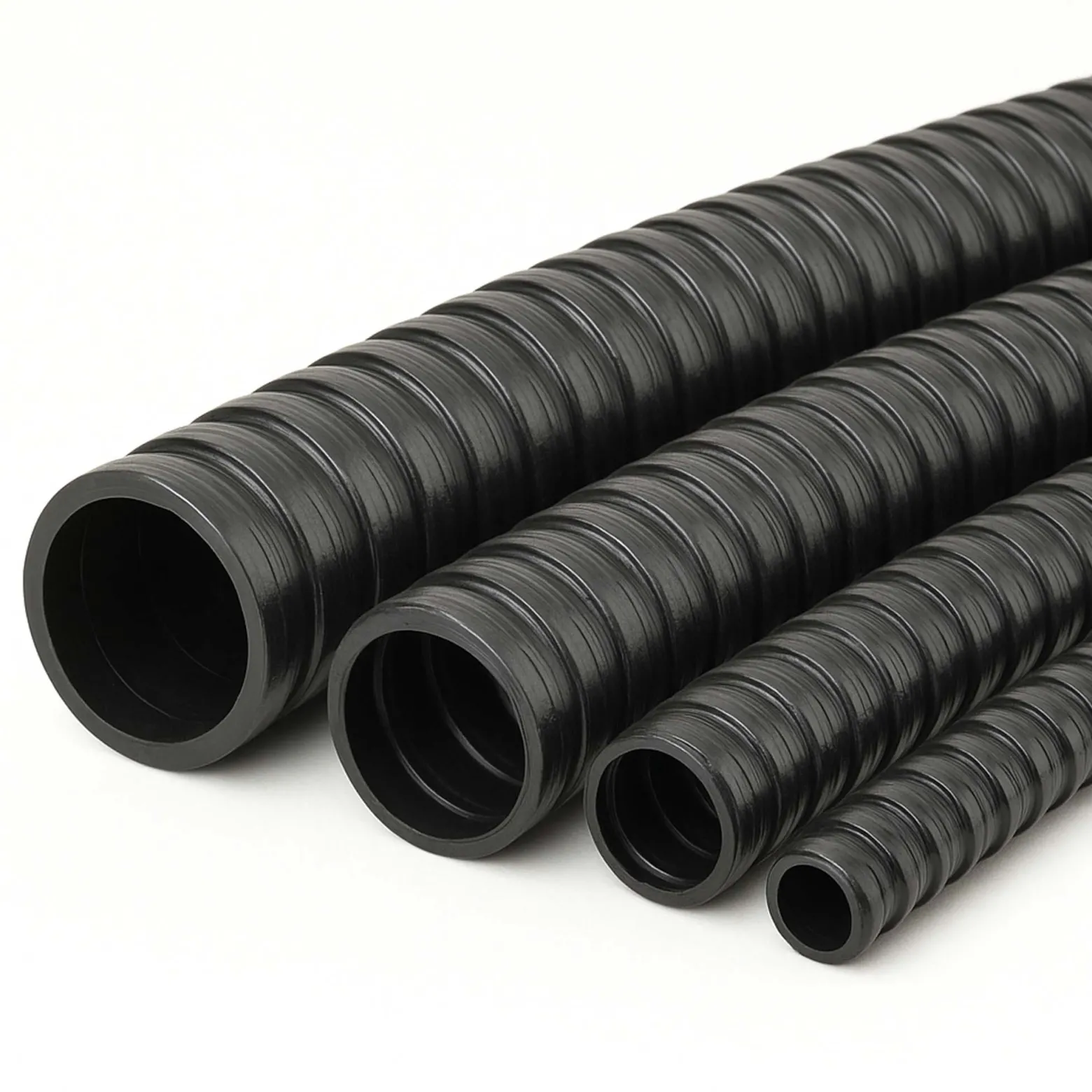 Wiltec Flexibler Förderschlauch 10m Spiralschlauch 19mm (3/4") schwarz mit Verstärkungsspirale Bewässerung Wasser Teich