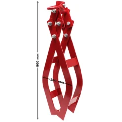 Wiltec Forstzange für Baumstämme bis 850 mm, 1500 kg Zugkraft, Hebezange mit 4 Klemmdornen