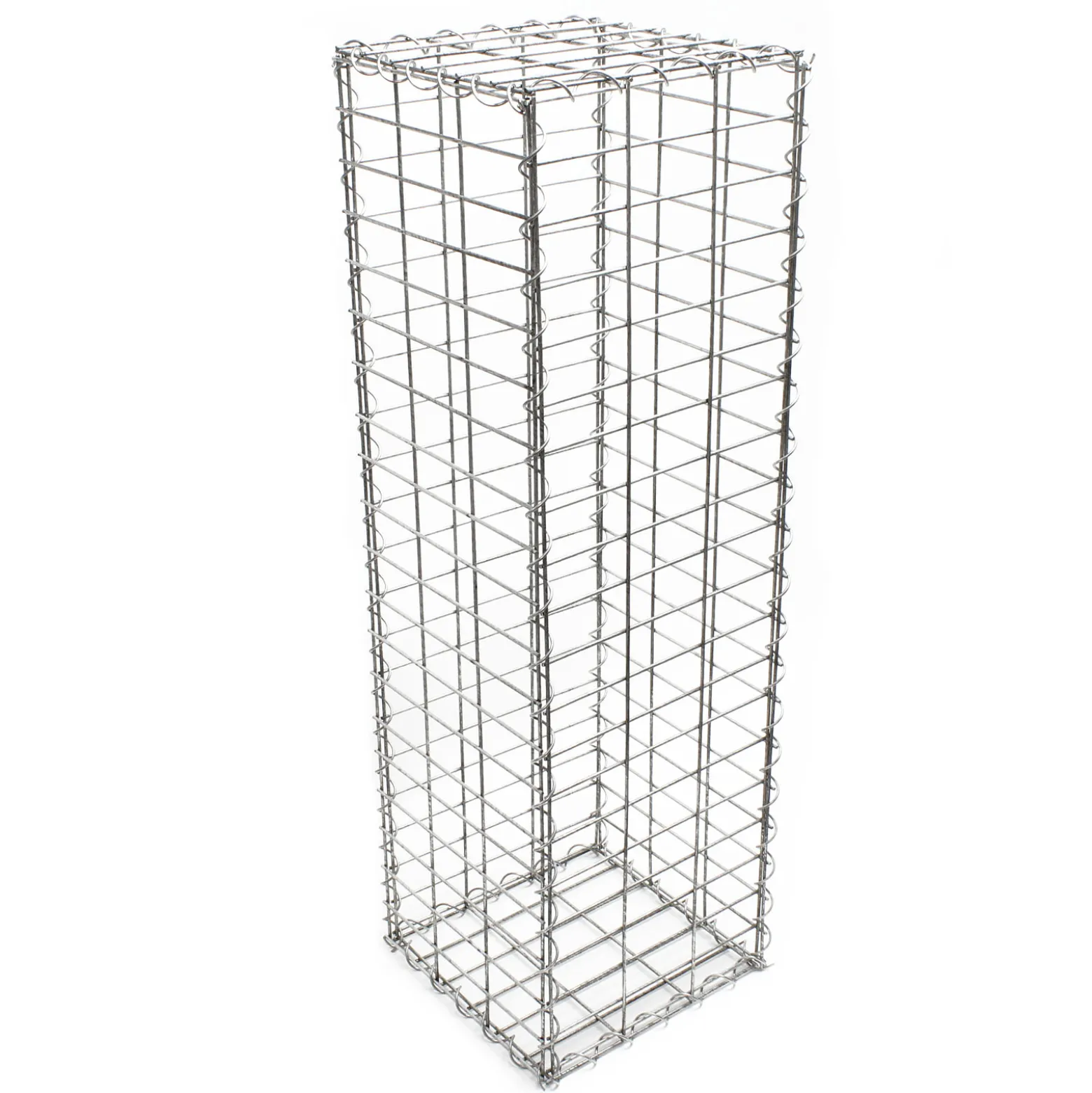 Wiltec Gabione 100 x 30 x 30 cm aus Drahtgitter, feuerverzinkter Gabionenzaun, Steinkorb für Gabionenwand, Gabionen Sichtschutz und Gabionen Hochbeet