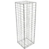 Wiltec Gabione 100 x 50 x 30 cm aus Drahtgitter, feuerverzinkter Gabionenzaun, Steinkorb für Gabionenwand, Gabionen Sichtschutz und Gabionen Hochbeet