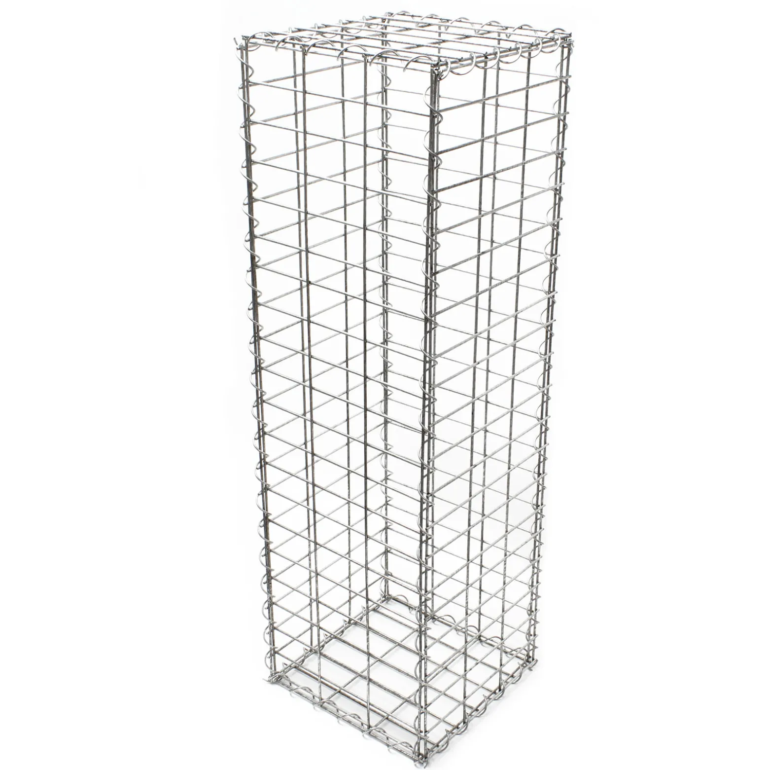 Wiltec Gabione 100 x 50 x 30 cm aus Drahtgitter, feuerverzinkter Gabionenzaun, Steinkorb für Gabionenwand, Gabionen Sichtschutz und Gabionen Hochbeet
