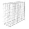 Wiltec Gabione 100 x 100 x 30 cm aus Drahtgitter, feuerverzinkter Gabionenzaun, Steinkorb für Gabionenwand, Gabionen Sichtschutz und Gabionen Hochbeet