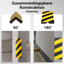 Wiltec Garagen Wandschutz 2 Stück je 400 x 75 x 20 mm, 2er-Set selbstklebender Türkantenschutz für Ihr Auto aus robustem EVA-Material, Einparkhilfe Garage