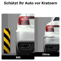 Wiltec Garagen Wandschutz 2 Stück je 400 x 75 x 20 mm, 2er-Set selbstklebender Türkantenschutz für Ihr Auto aus robustem EVA-Material, Einparkhilfe Garage