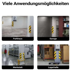 Wiltec Garagen Wandschutz 400 x 75 x 20 mm 2 Stück, Selbstklebender Türkantenschutz für Ihr Auto aus robustem EVA-Material, Einparkhilfe Garage
