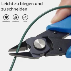 Wiltec Gartendraht grün Ø 2 mm x 50 m, Bindedraht Stahl verzinkt mit PVC-Beschichtung, Pflanzendraht mit Drahthalterung, flexibler Basteldraht