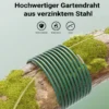 Wiltec Gartendraht grün Ø 1,6 mm x 50 m, Bindedraht Stahl verzinkt mit PVC-Beschichtung, Pflanzendraht mit Drahthalterung, flexibler Basteldraht