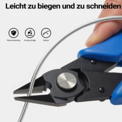 Wiltec Gartendraht Ø 1,8 mm, Wickeldraht 50 m, Bindedraht Stahl verzinkt, Pflanzendraht mit Abrollspinne, flexibler Basteldraht vielseitig