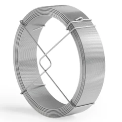 Wiltec Gartendraht Ø 1,8 mm, Wickeldraht 50 m, Bindedraht Stahl verzinkt, Pflanzendraht mit Abrollspinne, flexibler Basteldraht vielseitig