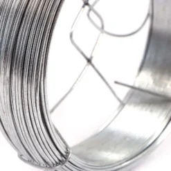 Wiltec Gartendraht Ø 1,1 mm, Wickeldraht 50 m, Bindedraht Stahl verzinkt, Pflanzendraht mit Abrollspinne, flexibler Basteldraht vielseitig