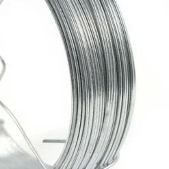 Wiltec Gartendraht Ø 1,1 mm, Wickeldraht 50 m, Bindedraht Stahl verzinkt, Pflanzendraht mit Abrollspinne, flexibler Basteldraht vielseitig