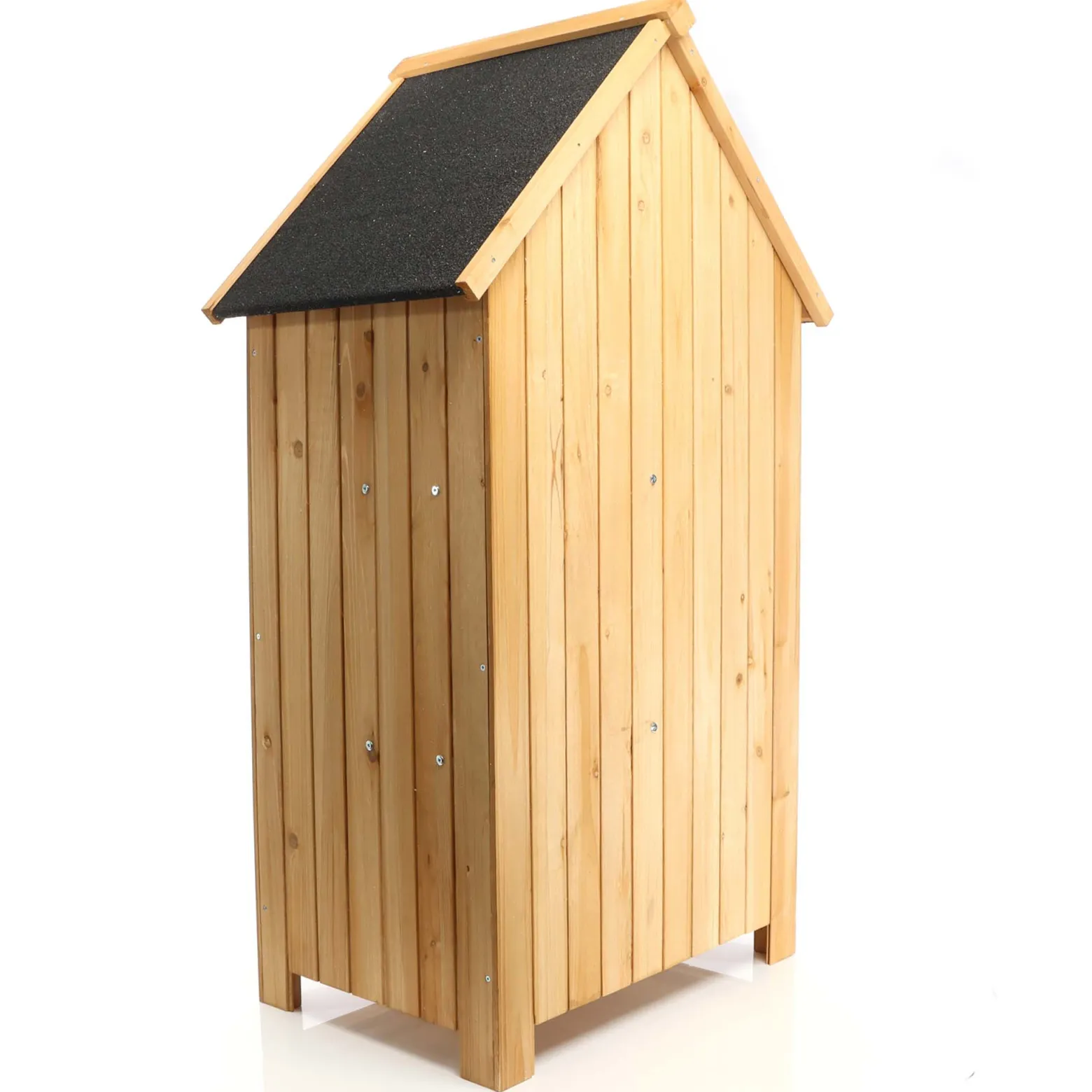 Wiltec Gartenhaus schmal aus Fichtenholz mit Bitumendach 770x540x1370mm für Garten, Terrasse & Balkon Gerätehaus Geräteschuppen Holzhaus Werkzeugschrank