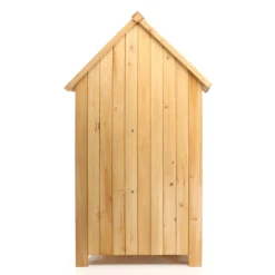 Wiltec Gartenhaus schmal aus Fichtenholz mit Bitumendach 770x540x1370mm für Garten, Terrasse & Balkon Gerätehaus Geräteschuppen Holzhaus Werkzeugschrank