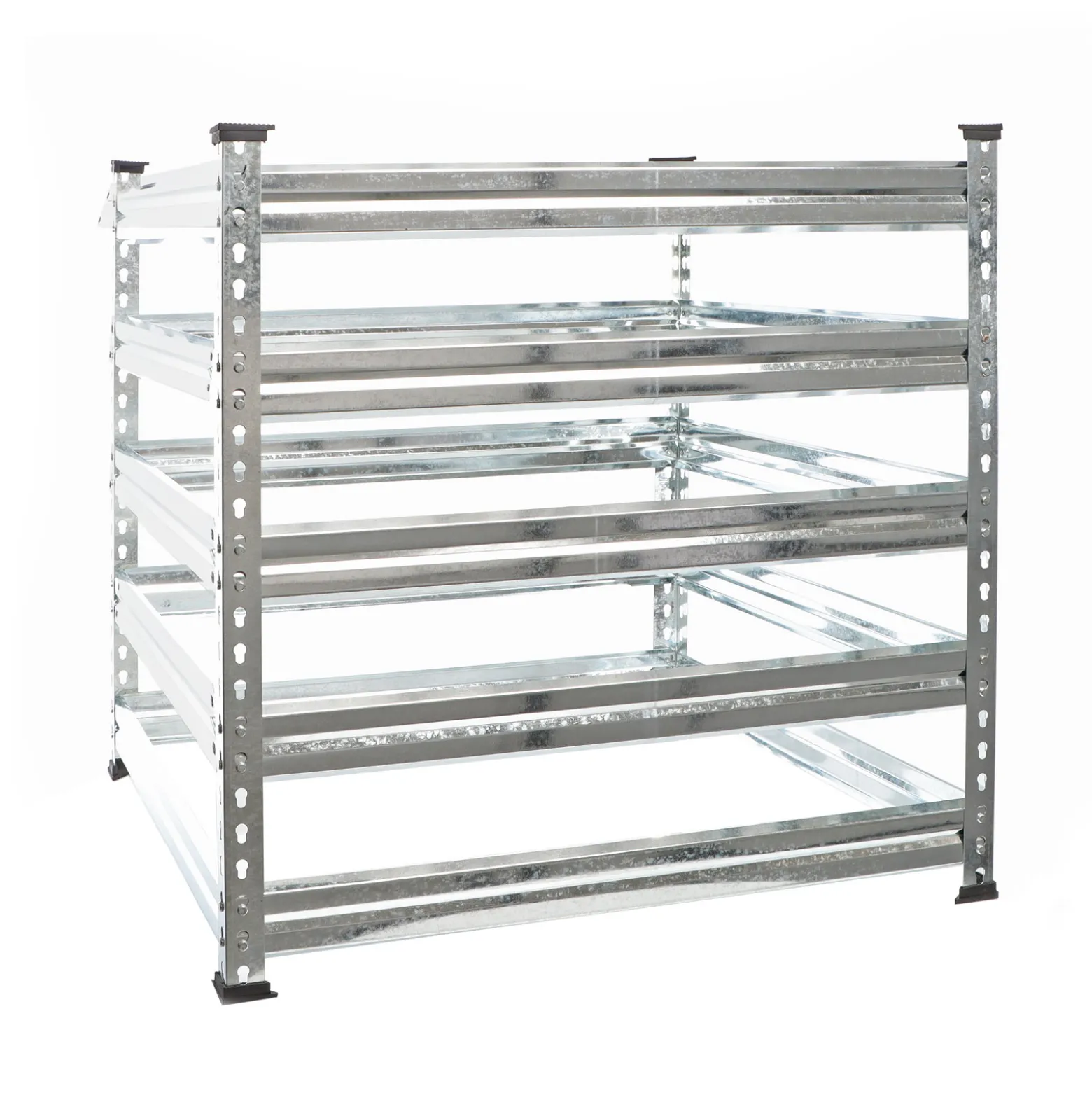Wiltec Gartenkomposter 90 x 90 x 90 cm, Komposter aus Metall, Kompostbehälter für 720 Liter Kompost, verzinkter Biokomposter für Bioabfall