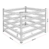 Wiltec Gartenkomposter 120 x 120 x 90 cm, Komposter aus Metall, Kompostbehälter für 1300 Liter Kompost, verzinkter Biokomposter für Bioabfall