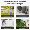 Wiltec Gartenpumpe 3800/h, 1200W, mit Tragegriff & Wasserablassschraube, max. Förderhöhe 48m, für Süßwasser Hauswasserwerk Wasserpumpe Bewässerungspumpe Regenwasserpumpe
