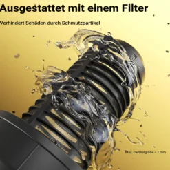 Wiltec Gartenpumpe 1200 W mit Edelstahl-Pumpengehäuse 3800 l/h, Wasserpumpe mit Vorfilter, Bewässerungspumpe mit Tragegriff für Gartenteich, Regenfass, Brunnen und Zisterne