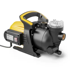 Wiltec Gartenpumpe 1200 W mit Kunststoff-Pumpengehäuse 3800 l/h, Wasserpumpe mit Vorfilter, Bewässerungspumpe mit Tragegriff für Gartenteich, Regenfass, Brunnen und Zisterne