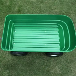 Wiltec Gartenwagen mit Kippfunktion bis 350 kg, Handwagen mit 125 l Volumen, Bollerwagen für Gartenarbeit, Handkarren für u. a. Rasen, Kies, Schlamm