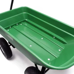 Wiltec Gartenwagen mit Kippfunktion bis 200 kg, Handwagen mit 50 l Volumen, Bollerwagen für Gartenarbeit, Handkarren für u. a. Rasen, Kies u. Schlamm