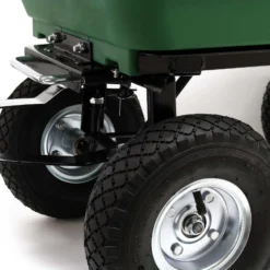 Wiltec Gartenwagen mit Kippfunktion bis 200 kg, Handwagen mit 50 l Volumen, Bollerwagen für Gartenarbeit, Handkarren für u. a. Rasen, Kies u. Schlamm