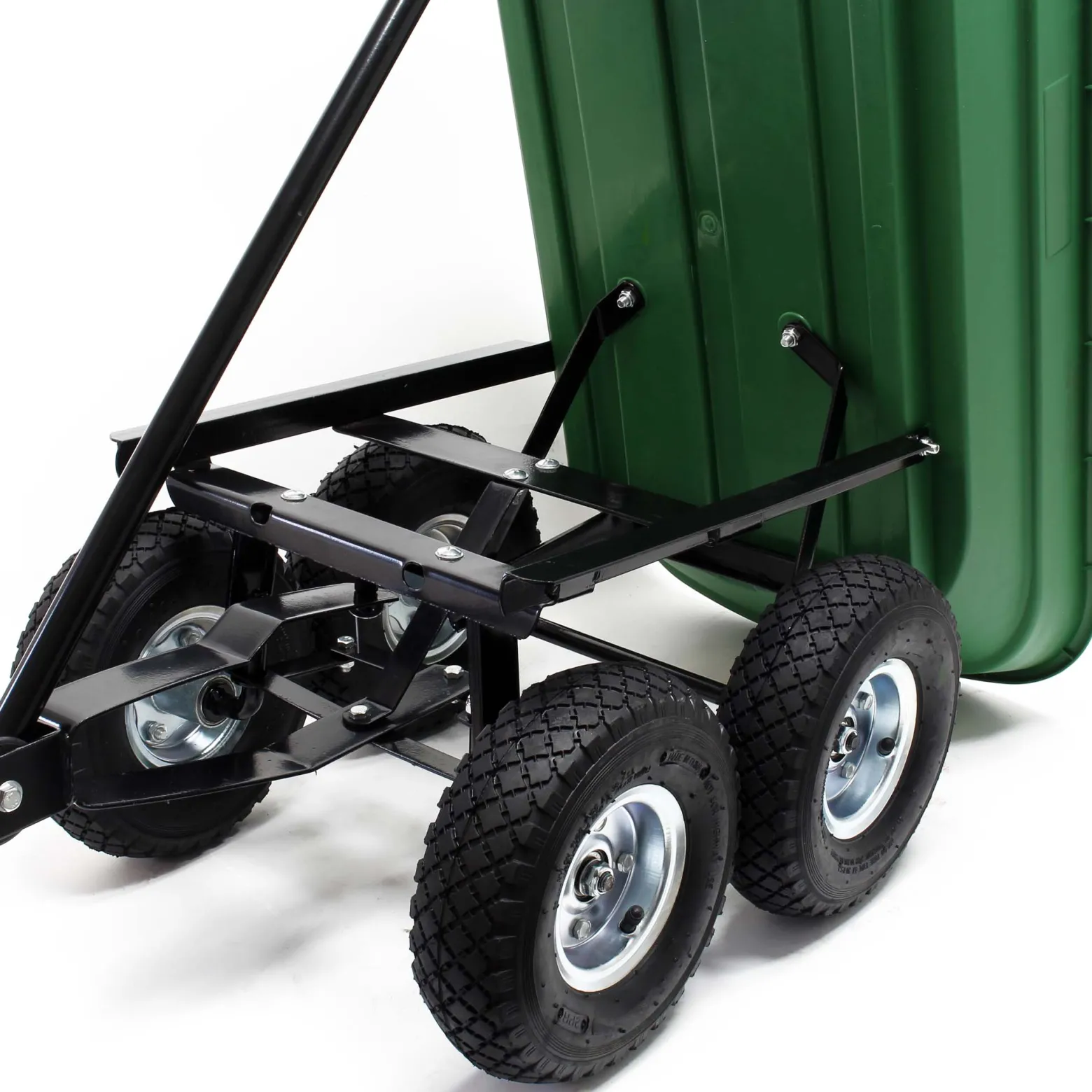 Wiltec Gartenwagen mit Kippfunktion bis 200 kg, Handwagen mit 50 l Volumen, Bollerwagen für Gartenarbeit, Handkarren für u. a. Rasen, Kies u. Schlamm