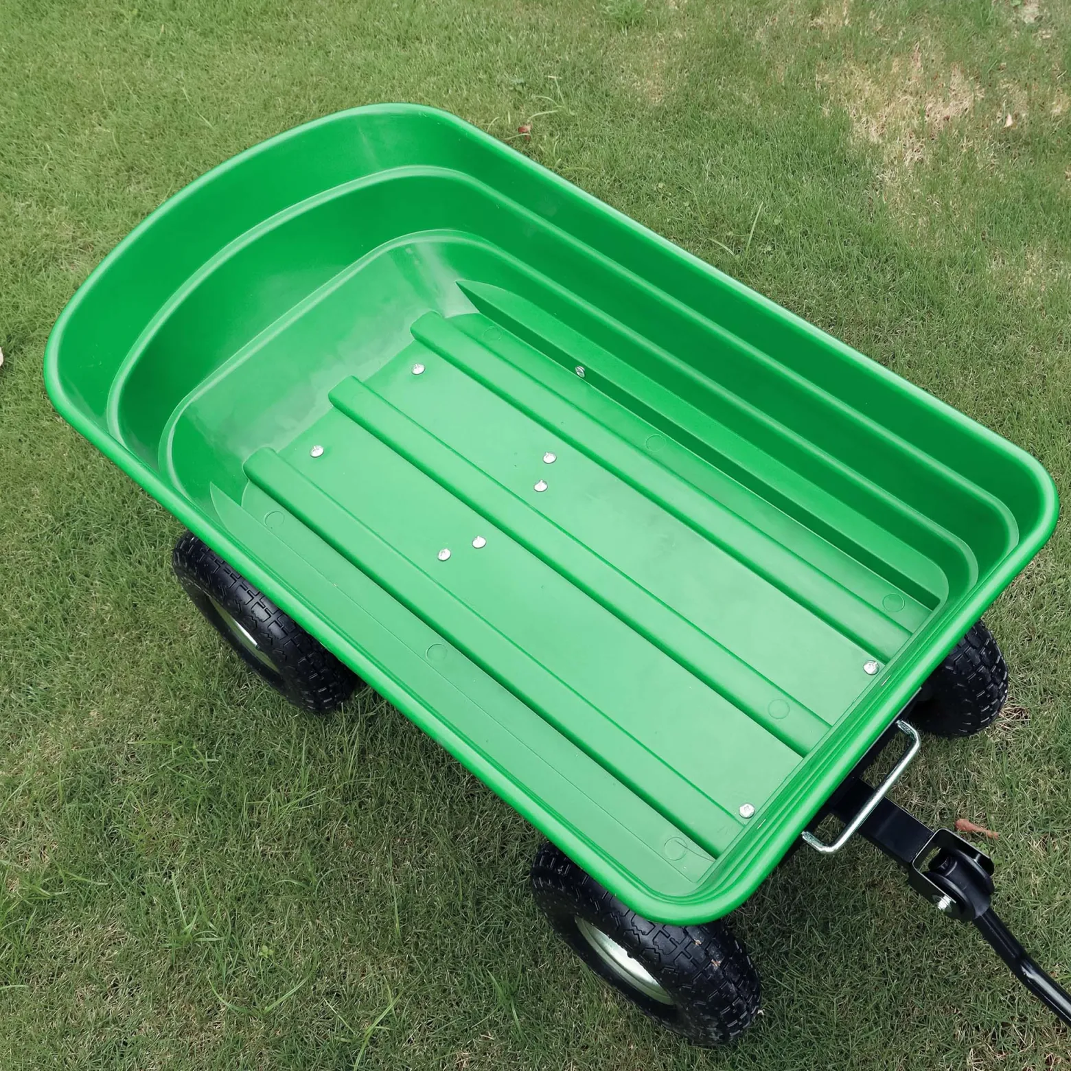 Wiltec Gartenwagen mit Kippfunktion bis 240 kg, Handwagen mit 75 l Volumen, Bollerwagen für Gartenarbeit, Handkarren für u. a. Rasen, Kies u. Schlamm