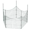 Wiltec Gartenzaun Set mit 5 Elementen grün, Teichzaun mit Unterbogen, Maschendrahtzaun 770 x 8 x 640 mm, Steckzaun leichte Montage, korrosionsbeständig