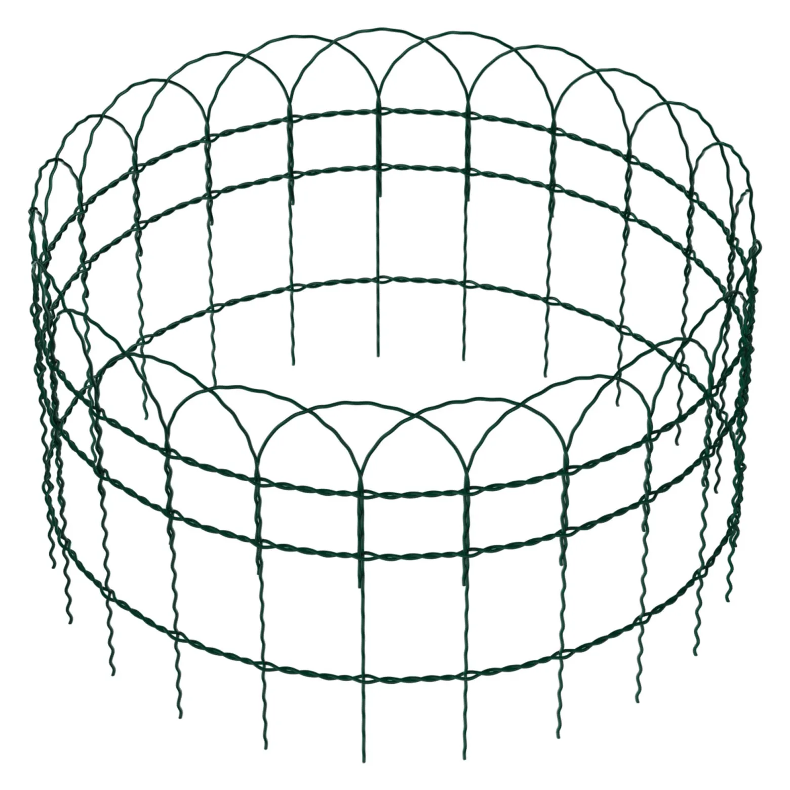 Wiltec Gartenzaun 0,65 x 10 m grün, Maschendrahtzaun Stahl PVC-beschichtet, Drahtzaun 9 x 15 cm Maschen, Zaun für Garten, Maschenzaun einfache Montage