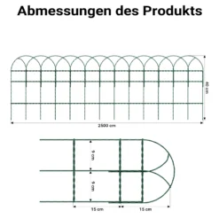 Wiltec Gartenzaun 0,4 x 25 m grün, Maschendrahtzaun Stahl PVC-beschichtet, Drahtzaun 9 x 15 cm Maschen, Zaun für Garten, Maschenzaun einfache Montage