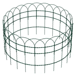 Wiltec Gartenzaun 0,4 x 25 m grün, Maschendrahtzaun Stahl PVC-beschichtet, Drahtzaun 9 x 15 cm Maschen, Zaun für Garten, Maschenzaun einfache Montage