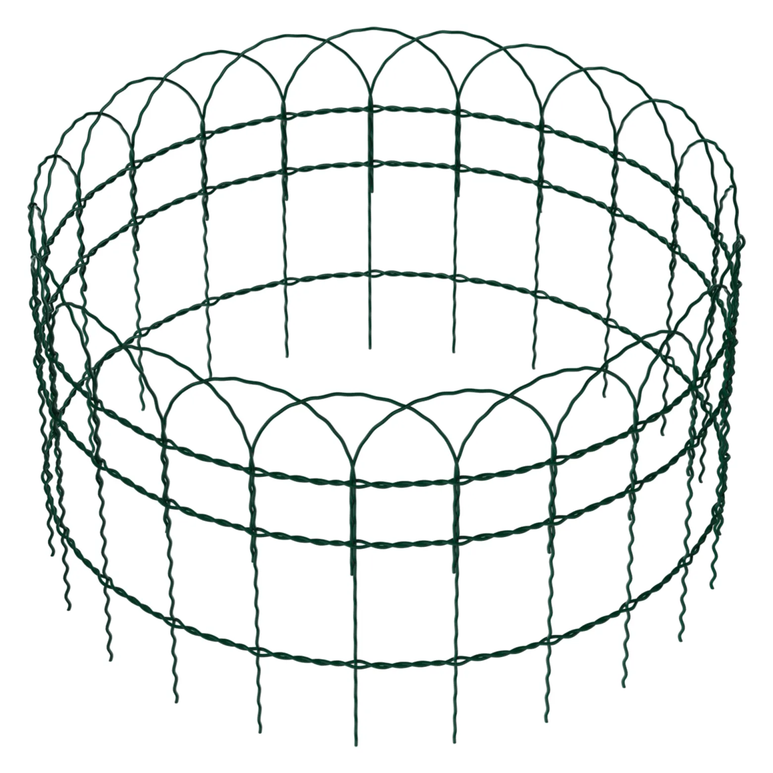 Wiltec Gartenzaun 0,4 x 25 m grün, Maschendrahtzaun Stahl PVC-beschichtet, Drahtzaun 9 x 15 cm Maschen, Zaun für Garten, Maschenzaun einfache Montage
