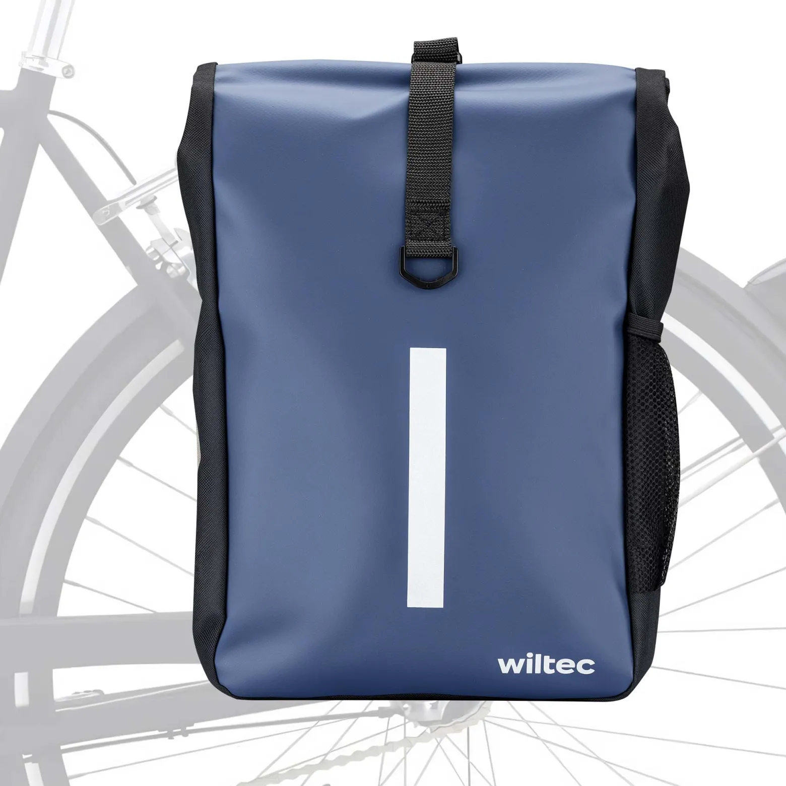 Wiltec Gepäckträgertasche blau, Fahrradtasche Gepäckträger 16 l Stauraum, Gepäcktasche mit Tragegurt, wasserresistente Fahrrad Tasche