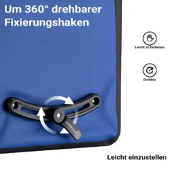 Wiltec Gepäckträgertasche blau, Fahrradtasche Gepäckträger 22 l Stauraum, wasserresistente Fahrrad Tasche, Gepäcktasche leichte Handhabung