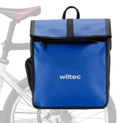 Wiltec Gepäckträgertasche blau, Fahrradtasche Gepäckträger 22 l Stauraum, wasserresistente Fahrrad Tasche, Gepäcktasche leichte Handhabung