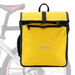 Wiltec Gepäckträgertasche gelb, Fahrradtasche Gepäckträger 22 l Stauraum, wasserresistente Fahrrad Tasche, Gepäcktasche leichte Handhabung