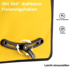 Wiltec Gepäckträgertasche gelb, Fahrradtasche Gepäckträger 22 l Stauraum, wasserresistente Fahrrad Tasche, Gepäcktasche leichte Handhabung