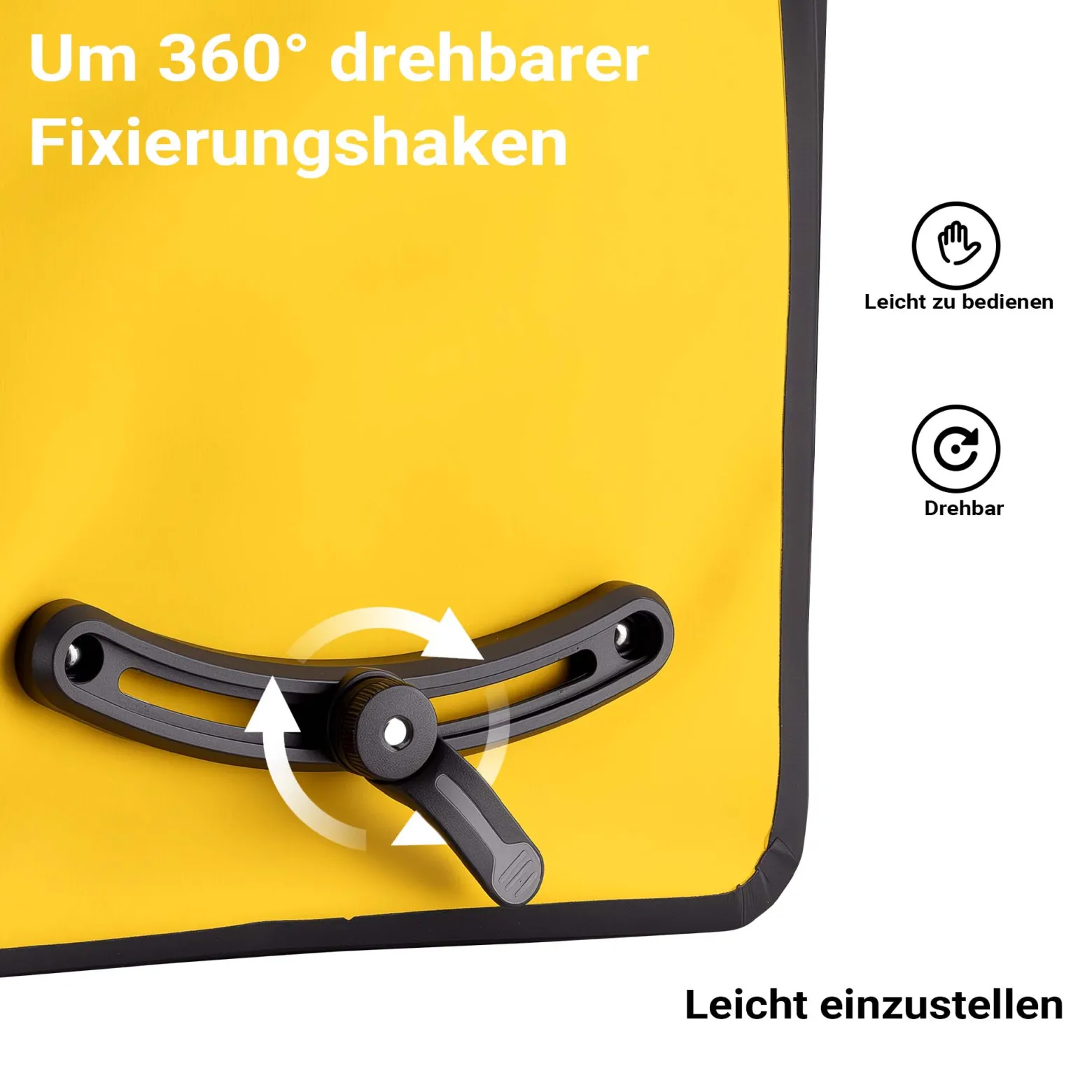 Wiltec Gepäckträgertasche gelb, Fahrradtasche Gepäckträger 22 l Stauraum, wasserresistente Fahrrad Tasche, Gepäcktasche leichte Handhabung