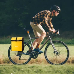 Wiltec Gepäckträgertasche gelb, Fahrradtasche Gepäckträger 22 l Stauraum, wasserresistente Fahrrad Tasche, Gepäcktasche leichte Handhabung