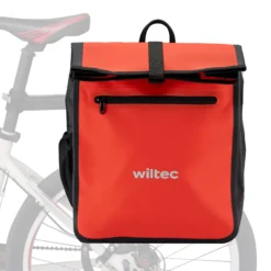 Wiltec Gepäckträgertasche rot, Fahrradtasche Gepäckträger 22 l Stauraum, wasserresistente Fahrrad Tasche, Gepäcktasche leichte Handhabung