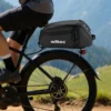 Wiltec Gepäckträgertasche schwarz, Fahrradtasche Gepäckträger 8 l Stauraum, Gepäcktasche mit Tragegurt, Fahrrad Tasche wasserresistent mit Reflektoren