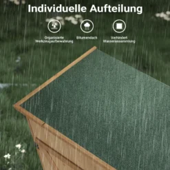 Wiltec Gerätehaus XXL holz Gartenschrank für Gartengeräte inkl. Montagematerial Gartenhaus zur Aufbewahrung Geräteschuppen Geräteschrank