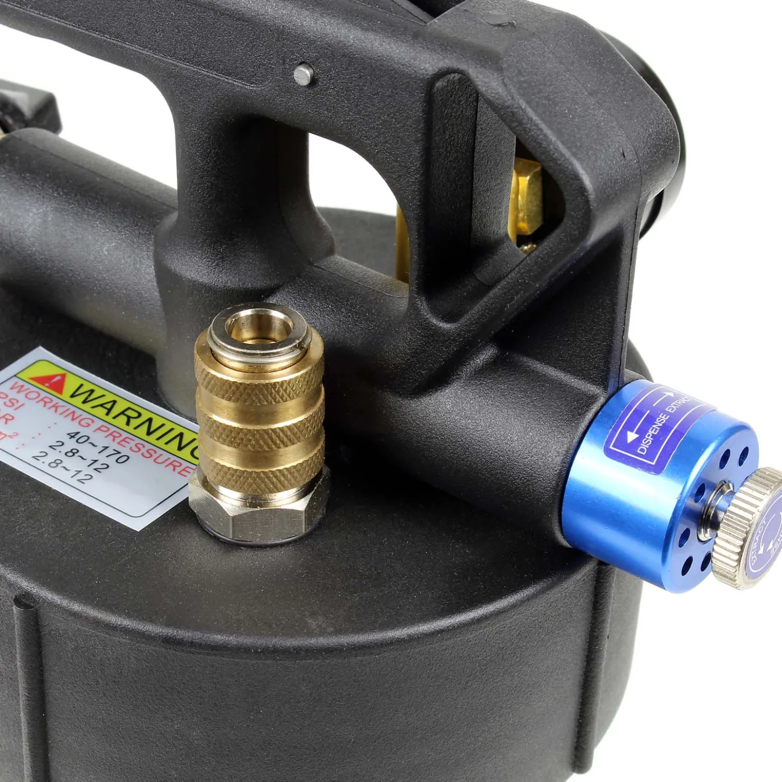 Wiltec Getriebeöl Einfüllgerät 6 L mit Druckluftpumpe inkl. 13 ATF Adapter u.a. für moderne Getriebe, Ölwechsel Gerät, Getriebeölwechsel Befüllgerät