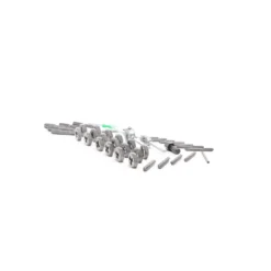 Wiltec Gewindeschneider Set 7-tlg. mit Schneidkluppe aus Stahl, Rohrschneider mit 4 Schneidköpfen, Schneideisen mit Ratschenverlängerung und Koffer