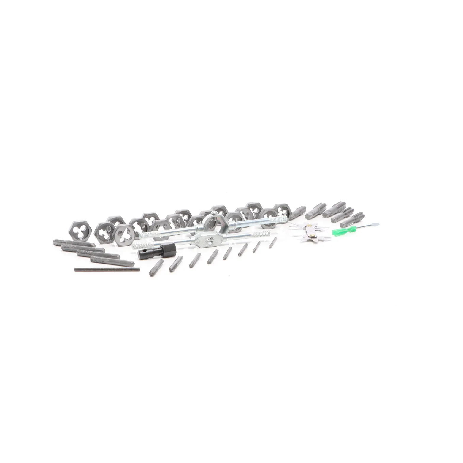 Wiltec Gewindeschneider Set 7-tlg. mit Schneidkluppe aus Stahl, Rohrschneider mit 4 Schneidköpfen, Schneideisen mit Ratschenverlängerung und Koffer