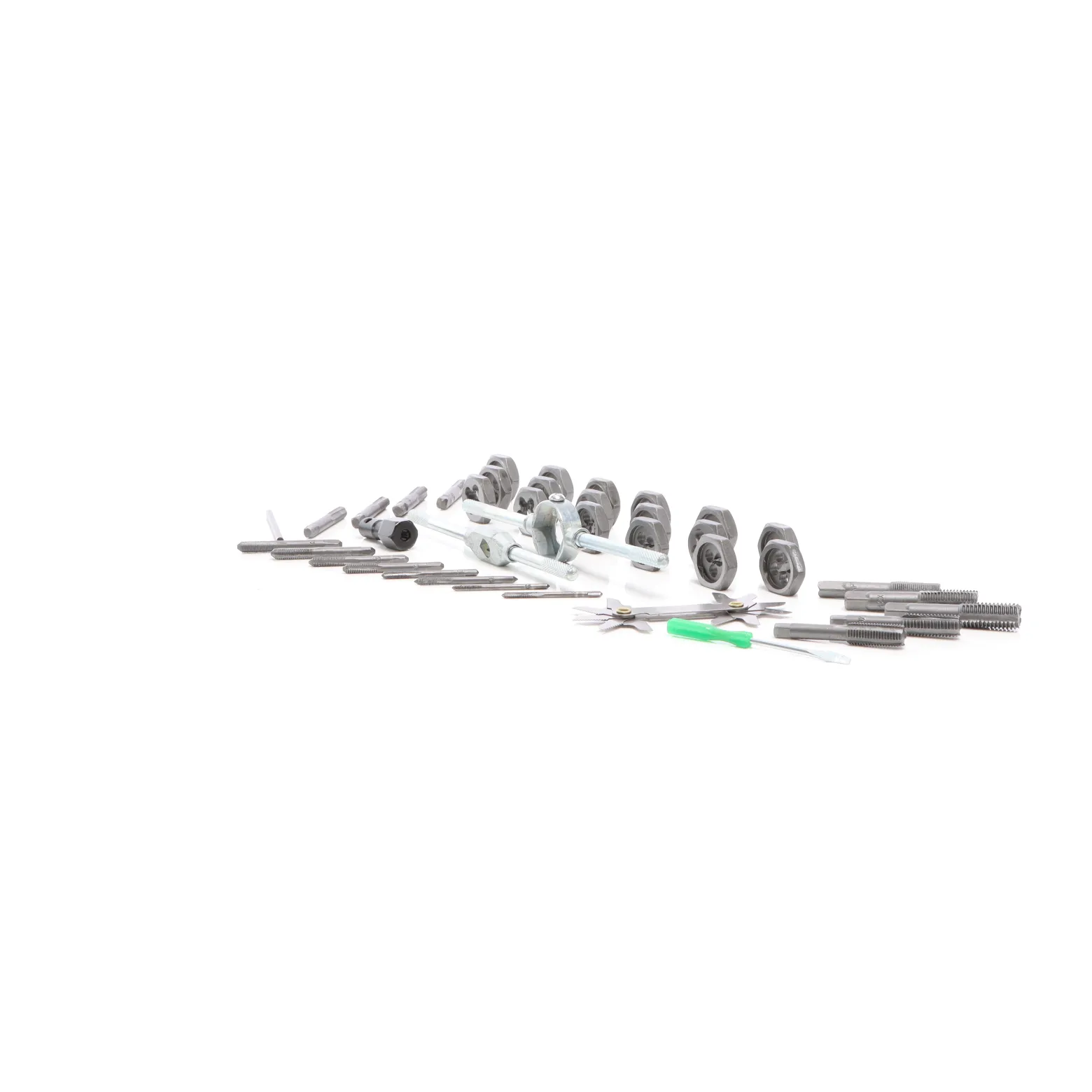Wiltec Gewindeschneider Set 7-tlg. mit Schneidkluppe aus Stahl, Rohrschneider mit 4 Schneidköpfen, Schneideisen mit Ratschenverlängerung und Koffer