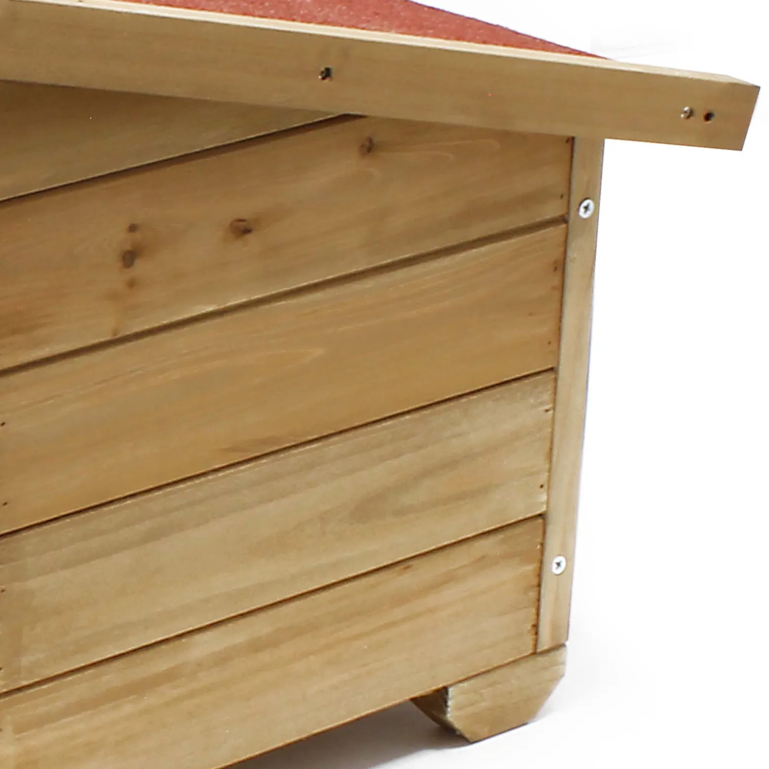 Wiltec Großes Katzenhaus 99 x 52 x 42 cm aus Holz, Katzenhütte für Garten oder Terasse, Wurfkiste isoliert wetterfest, Katzenhöhle