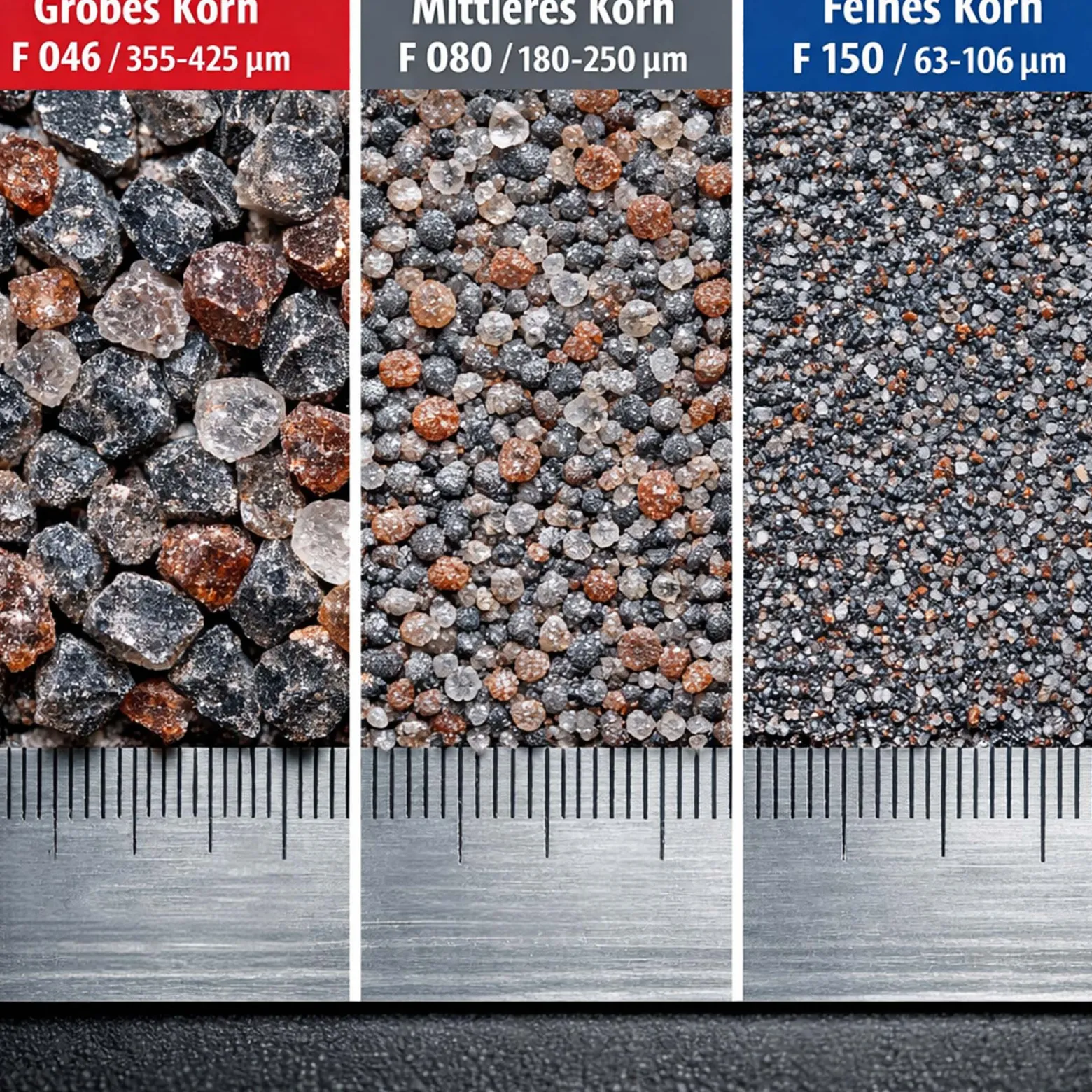 Wiltec 450g Strahlmittel Mischkorund für Sandstrahlpistole zur Entfernung von Verschmutzungen, Normalkorunde und Edelkorunde, Airbrush Zubehör