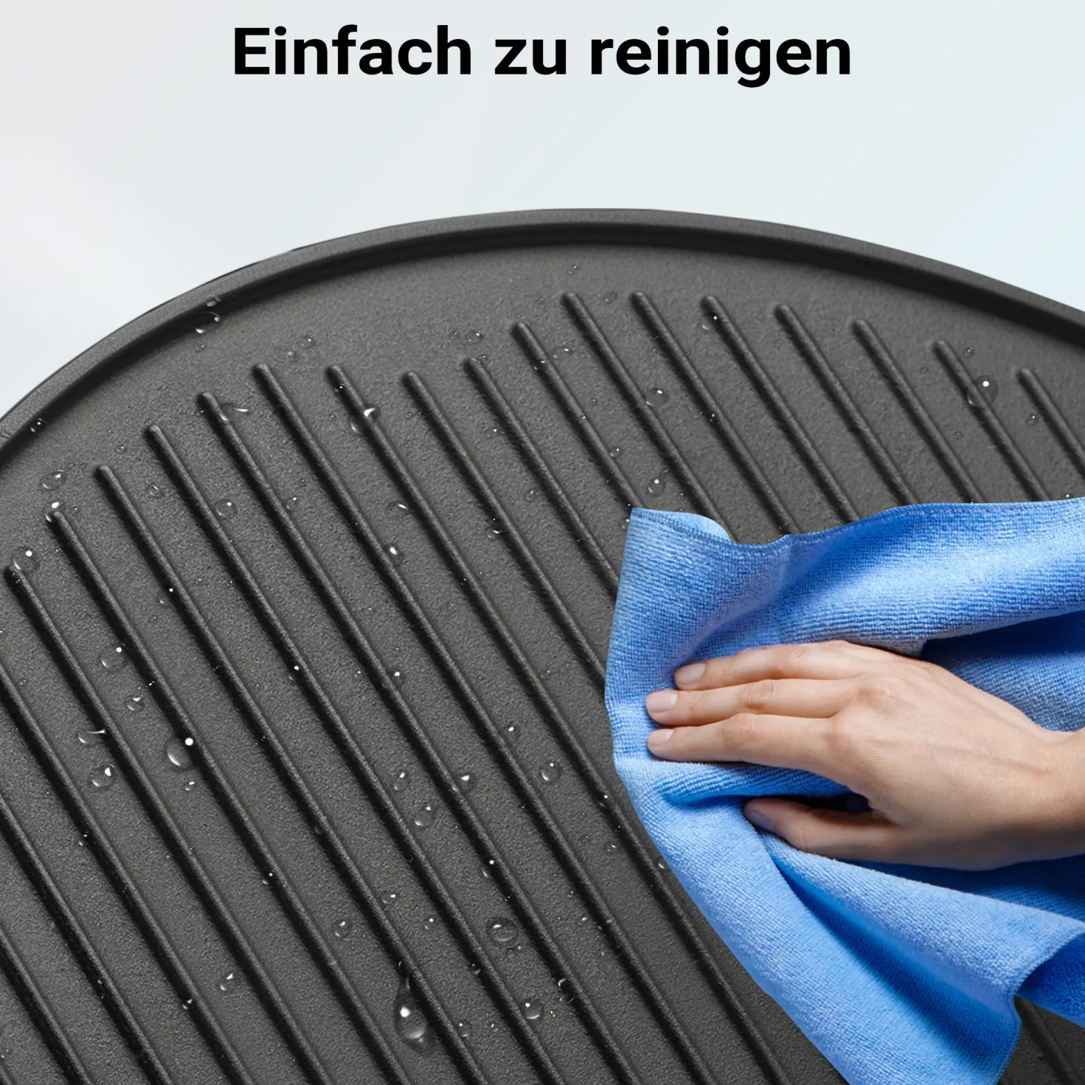Wiltec Gusseisen Grillplatte 46,7 x 22,8 x 1,5 cm, Gusseisenplatte für Grill mit guter Hitzespeicherung, Grillgitter für typische Grillstreifen auf Grillgut, Grillzubehör für BBQ