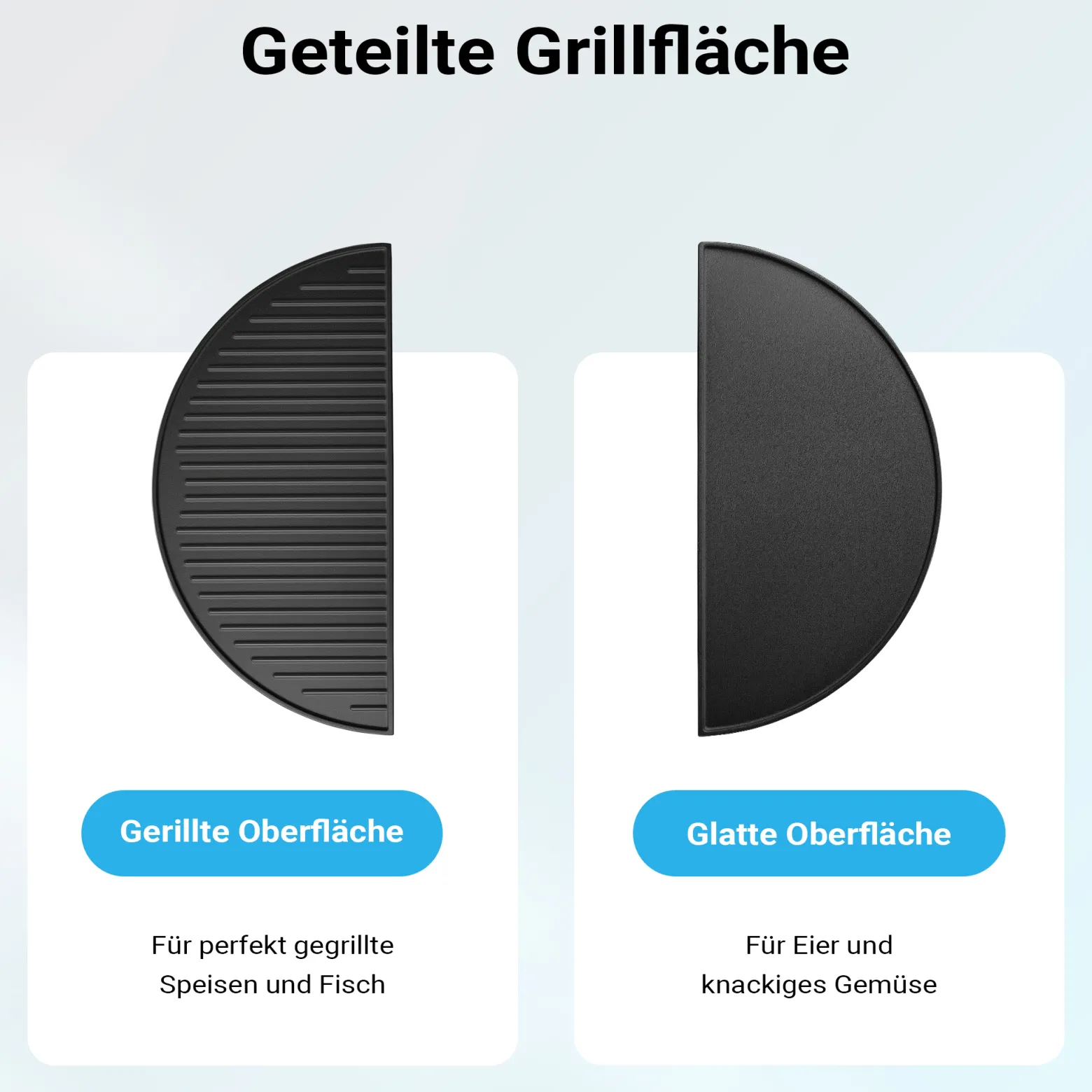 Wiltec Gusseisen Grillplatte 49,8 x 24,3 x 1,5 cm, Gusseisenplatte für Grill mit guter Hitzespeicherung, Grillgitter für typische Grillstreifen auf Grillgut, Grillzubehör für BBQ